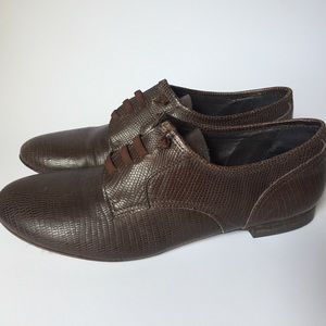 Sesto Meucci oxford loafers 8 1/2 leather Italy